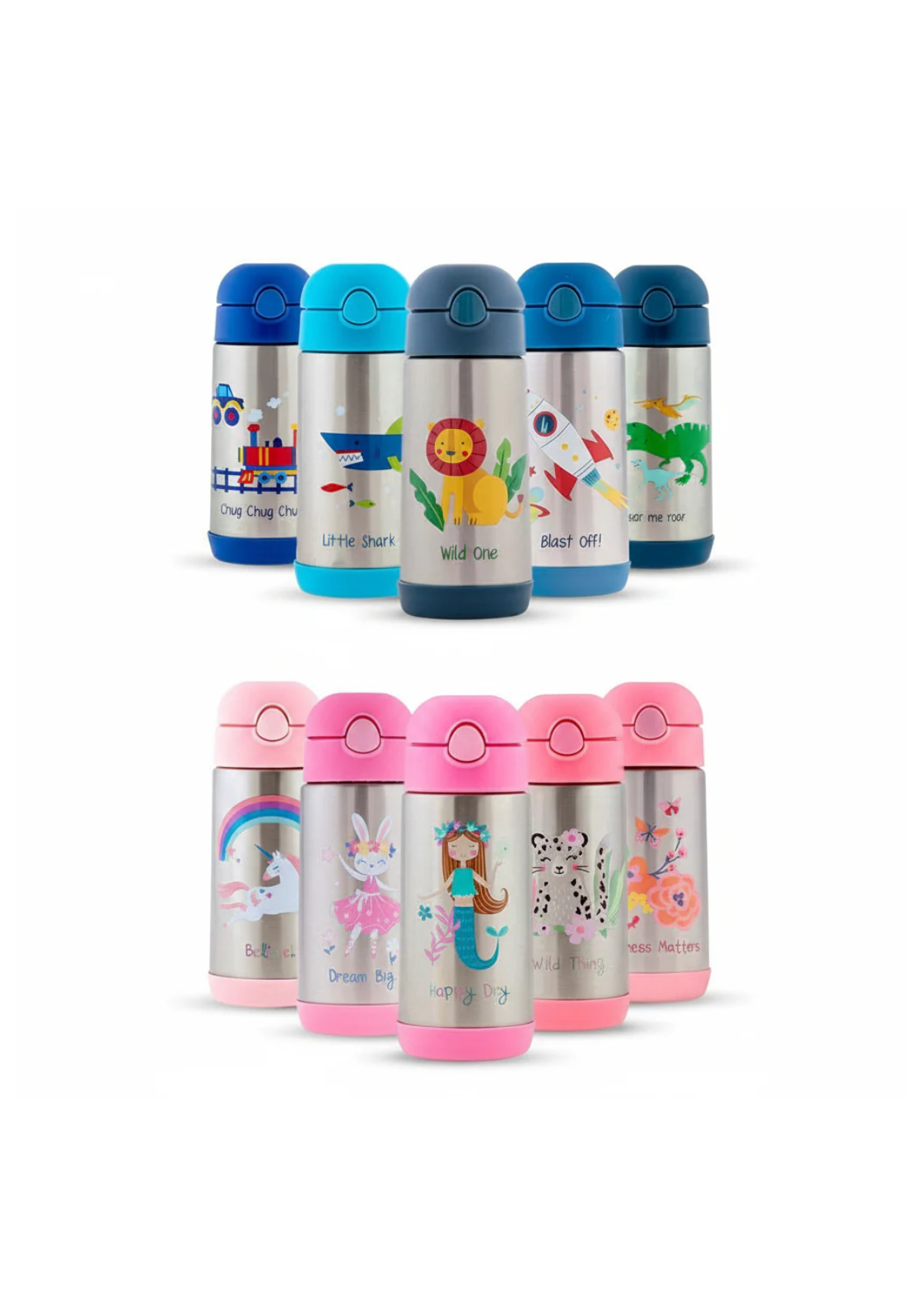 Stephen Joseph Double Wall Stainless Steel Bottle